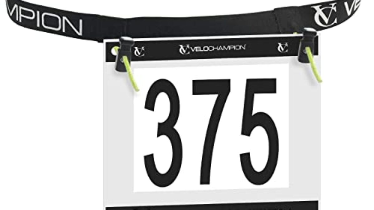 VeloChampion Cinturon para Número de Competición de Triatlón - Cinturón  para Número Porta Dorsal Maratones Unisex